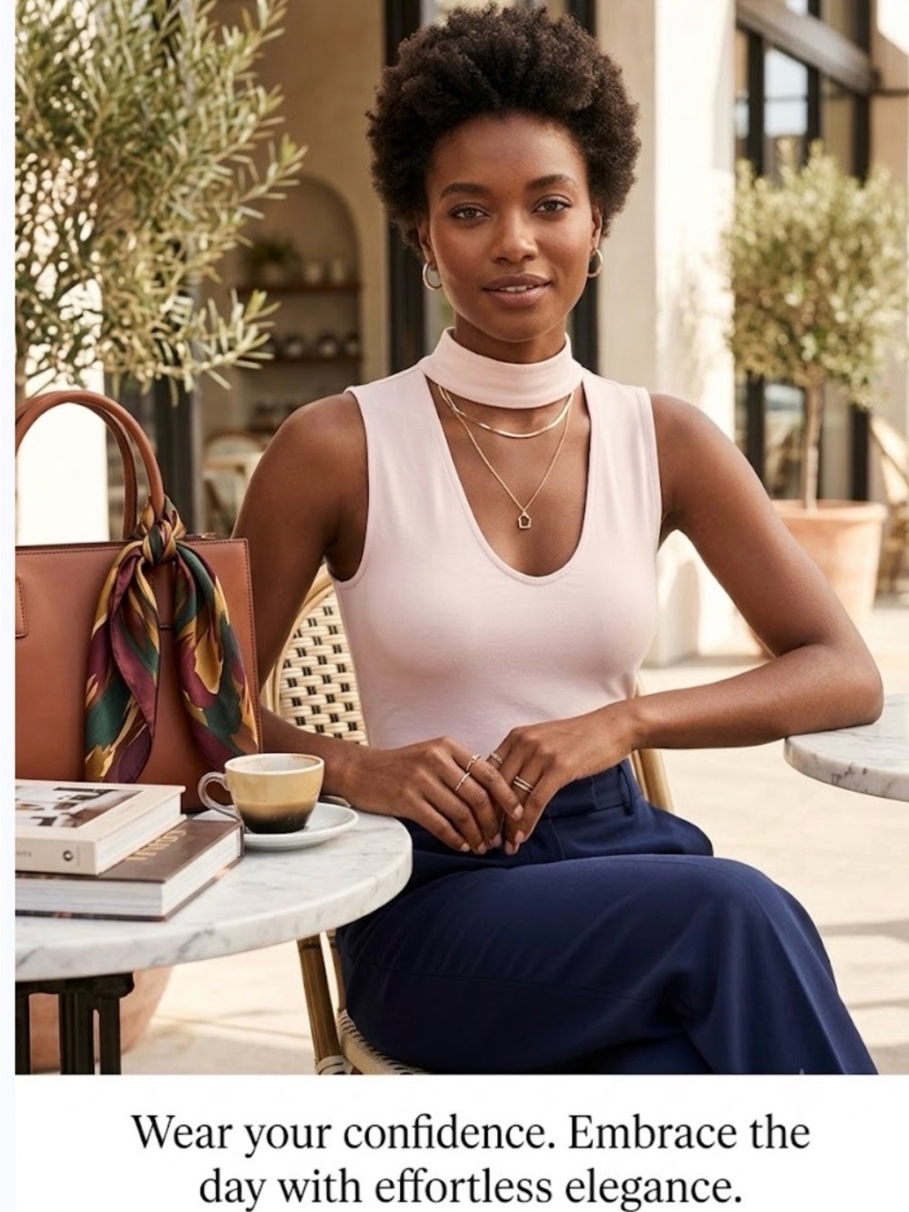 Express Light Blush Mock Neck Tank Top